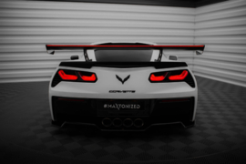 Maxton Design Carbon Spoiler Met Interne Beugels Staanders + LED Chevrolet Corvette Stingray / Grand Sport C7