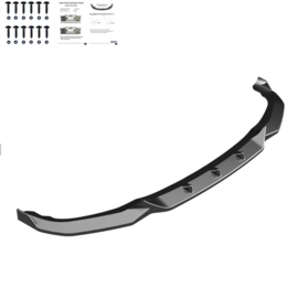 Oneway Voorspoilerlip passend voor BMW X1 F48 M-Pack 2015-2019 - Glanzend zwart