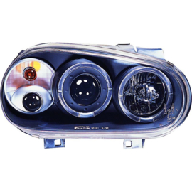 Set Koplampen passend voor Volkswagen Golf IV 1998-2003 - Zwart - incl. Angel-Eyes & Mistlampen