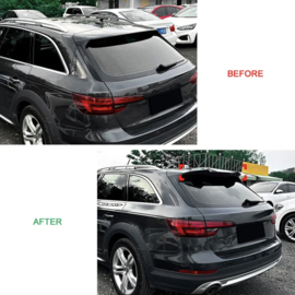 AutoStyle Dakspoiler (Spoiler Cap) passend voor Audi A4 (B9) Avant S-Line/S4 2015-2024 (ABS Glanzend zwart)
