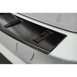 Zwart RVS Achterbumperprotector passend voor BMW X5 F15 (incl. M-Pakket) 2013-2018 'STRONG EDITION'