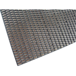 Kunststof Racegaas ABS zwart - HEX Fine 18x7mm - 120x30cm