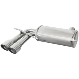 100% RVS Sportuitlaat passend voor Audi A3 8P Sportback 2.0TDi (140pk) 2004-2008 2x80mm Racing
