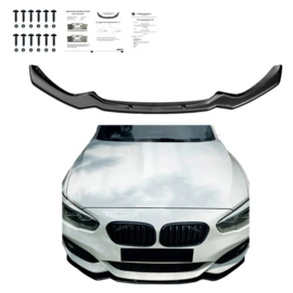 Oneway Voorspoilerlip passend voor BMW 1-Serie F20/F21 M-Power Facelift 2015-2019 - Glanzend zwart