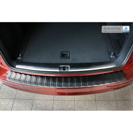 Zwart RVS Achterbumperprotector passend voor Audi Q5 2008-2012 & 2012- 'Ribs'