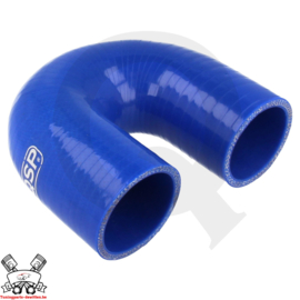 Silicone bocht 180° Blauw (keuze uit diverse binnendiameters)