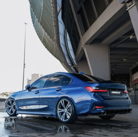 Oneway Set Sideskirts passend voor BMW 3-Serie G20/G21 Sedan/Touring Sport Line 2018-2022 - Glanzend zwart