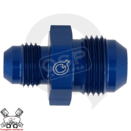 Aluminium verloop adapter male / male D06-04 Blauw