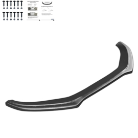 Oneway Voorspoilerlip passend voor Audi A4 S-Line/S4 B8 Facelift 2012-2015 - Glanzend zwart