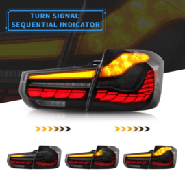 vland oled-achterlichten voor BMW 3-serie f30 f80 m3 2012-2018 met sequentieel Kleur: Gerookt