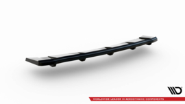 Maxton Design CENTRALE ACHTERSPLITTER AUDI A5 S-LINE F5 COUPÉ / SPORTBACK (MET VERTICALE SPIJLEN) Gloss Black