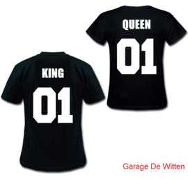 King & Queen Shirt Met Nummer