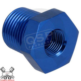 Verloop male / female 3/8 - 1/8 npt Blauw