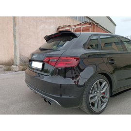 Dakspoiler (Spoiler Cap) passend voor Audi A3 (8V) S-Line/S3 Hatchback/Sportback 2012-2016 (ABS Glanzend zwart)