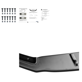 Oneway Voorspoilerlip passend voor Audi TT RS 8S 2016-2020 - Glanzend zwart