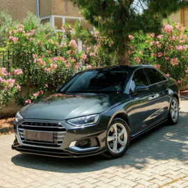 Oneway Voorspoilerlip passend voor Audi A4 (B9) Sedan/Avant Facelift 2019-2024 - Glanzend zwart