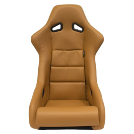 Sportstoel 'BS1' - Beige Kunstleder - Vaste polyester rugleuning - incl. sledes