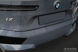 Matzwart RVS Achterbumperprotector passend voor BMW iX (I20) 2021- 'Ribs'