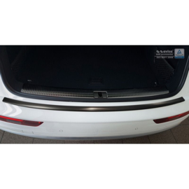 Zwart RVS Achterbumperprotector passend voor Audi Q5 2017-2020 & FL 2020- 'Ribs'
