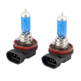 SuperWhite Blauw H8 35W/12V/4000K Halogeen Lampen, set à 2 stuks (E4)