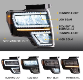 VLAND volledige LED-koplampen voor Ford F150 2009-2014