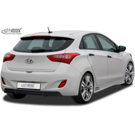 Achterskirt 'Diffusor' passend voor Hyundai i30 (GD) 2012- (ABS zwart glanzend)