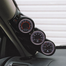 RGM A-Pillarmount Links - 3x 52mm - passend voor Seat Leon/Toledo 1M 1999-2005 - Carbon-Look