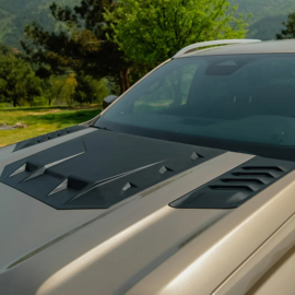 Oneway Motorkapluchtinlaat (Scoop) passend voor Volkswagen Amarok MK2 2022- - Matzwart