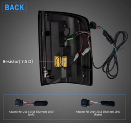 VLAND LED-achterlichten voor 2014-2018 Chevrolet Silverado 1500 2500HD 3500HD