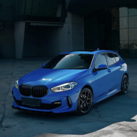 Oneway Voorspoilerlip passend voor BMW 1-Serie F40 M-Pack/M135i 2019- - Glanzend zwart