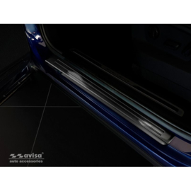 Zwart RVS Instaplijsten passend voor Seat Tarraco 2019- 'Lines' - 4-delig