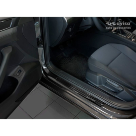 3D Zwart Carbon Instaplijsten passend voor Volkswagen Passat 3G Sedan/Variant 2014-2019 & 2019- 2-delig - 'Performance'