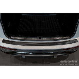 Zwart RVS Achterbumperprotector passend voor Audi Q5 Sportback 2020- incl. S-Line