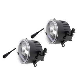 AutoStyle Set semi-universele LED mistlampen + DRL 'U-Shape' dagrijverlichting - Diameter 90mm - ECE-R19/R87 E-keur