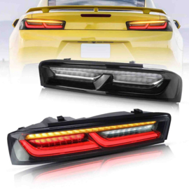 VLAND LED-achterlichten voor 2016-2018 Chevrolet Camaro met sequentiële richtingaanwijzer (oranje) Editie Amerikaanse editie (met achteruitrijlicht) Kleur: Helder gerookt
