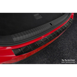 Echt 3D Carbon Achterbumperprotector passend voor Audi Q3 Sportback 2019- 'Ribs'