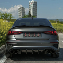 Oneway Complete bodykit passend voor Audi A3 8Y Sedan S3/S-Line 2020-2024 - Glanzend zwart