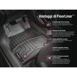 Floorliner 1e/2e zitrij passend voor Volkswagen Touareg 2018- & Porsche Cayenne 2017- Zwart
