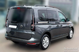 Zwart RVS Achterbumperprotector passend voor Volkswagen Caddy V 2020- 'Ribs'