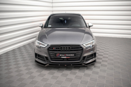 Maxton Design VOORSPLITTER V.1 AUDI S3 / A3 S-LINE SPORTBACK 8V FACELIFT Gloss Black