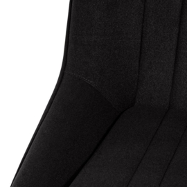 Sportstoel 'Classic' - Zwart - Vaste rugleuning + Hoofdsteun - incl. sledes