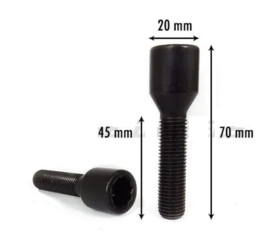 SK-Import Wielbouten Lang 45mm Ster Staal (Diverse Kleuren & Maten)