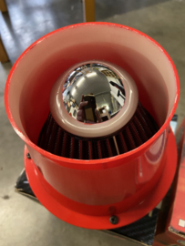 Air Filter 76mm Rood/Chroom