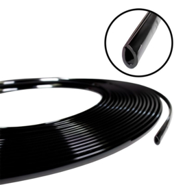 Trimbrite Zelfklevende Interieur & Exterieur strip - Zwart - Rol van 15 meter - U-profiel 8x5mm