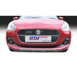 RGM Voorspoiler 'Skid-Plate' passend voor Suzuki Swift IV 5-deurs excl. Sport 5/2017- Zilver 'Ribbed'
