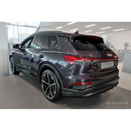 Zwart RVS Achterbumperprotector passend voor Audi Q4 E-Tron 2021-