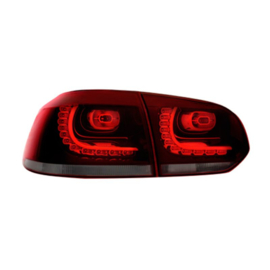 Set R-Look LED Achterlichten passend voor Volkswagen Golf VI 2008-2012 excl. Variant - Rood/Smoke