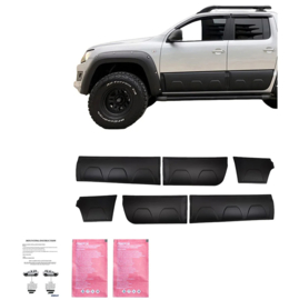 Oneway Set deurpanelen passend voor Volkswagen Amarok MK1 2010-2022 - Matzwart