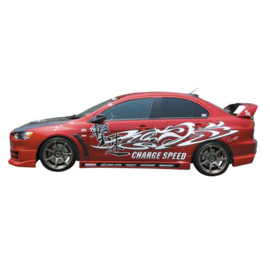 Chargespeed Sideskirts passend voor Mitsubishi Lancer Evo X CZ4A HalfType (FRP)