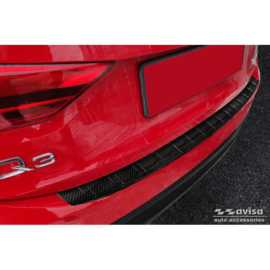Echt 3D Carbon Achterbumperprotector passend voor Audi Q3 Sportback 2019- 'Ribs'